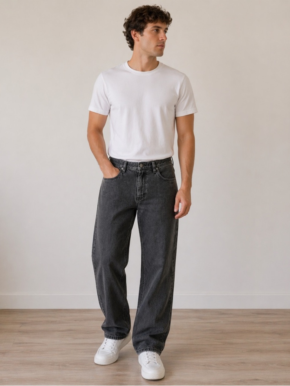 Fit Jeans Men’s W38 L34 Charcoal Black Stretch Denim  Nat Nast Maverick